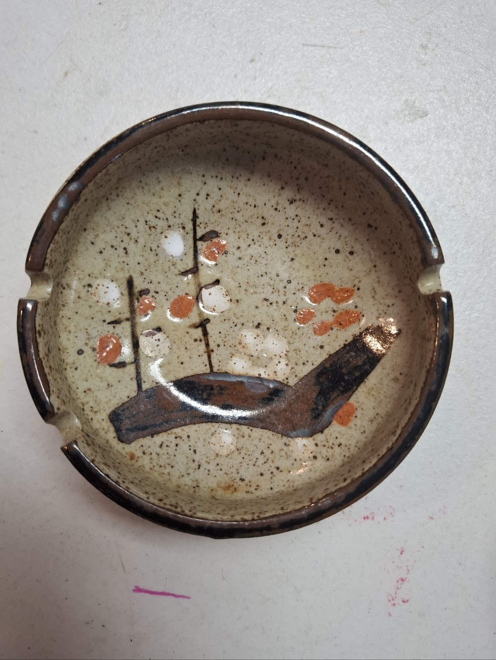 Vintage Japanese Otagiri ashtray 4" Round